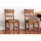 Homeroots Set of Two Brown Upholstered Fabric Slat Back Dining Side Chairs 522055 - alternate 1