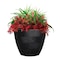 L&G 13 in. H X 16 in. D Polyresin Yuma Planter Black PVI7916TKI - alternate 2