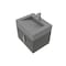 Castello Usa Nile 24-inch Black Vanity Set with Gray  Top and Chrome Handles CB-MC-24BLK-CHR-2053-GR - alternate 1