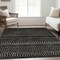 Homeroots 8' X 10' Taupe Charcoal And Gray Striped Washable Indoor Outdoor Area Rug 588253 - alternate 8