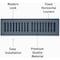 Sierra Grates 4 in. H X 14 in. W 2-Way 45 Degree Louvered, Steel, Granite Grey Toe Space Grille TSG414-GRY - alternate 3