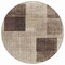 Homeroots 8' Brown And Taupe Round Geometric Washable Indoor Outdoor Area Rug 631929 - alternate 5