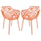 Leisuremod Modern Devon Aluminum Armchair, Orange, 2PK DCA23OR2 - alternate 1