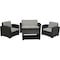 Outdoor Expressions 4-Piece Wicker Style Resin Chat Set with PFAS-Free Fabric 890850 - alternate 8