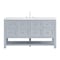 James Martin Vanities Breckenridge 60 in. Single Vanity, Serenity Blue, w/ 3 CM White Zeus Quartz Top 330-V60S-SRB-3WZ - alternate 1