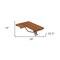 Homeroots 14" X 34" Brown Teak Wall Mount Rectangular Shower Bench 549344 - alternate 4