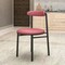 Leisuremod Lume Modern Dining Side Chair in Polyester with Black Steel Frame in Burgundy, 4PK LC20BUR4 - alternate 9