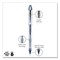 Uni-Ball VISION ELITE BLX Series Rollerball Pen, Stick, Bold 0.8 mm, Blue-Infused Black Ink, 12PK 61232 - alternate 7