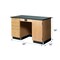 Diversified Spaces Instructor's Desk, Oak, Wood Frame, 60 in W, Red 1214KF-R - alternate 4