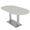 Skutchi Designs Racetrack Conference Table With Power, 36 in W, 72 in L, Ivory HAR-RAC-36X72-DOU-K458-NA - alternate 1