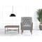 Homeroots 32" Gray And Brown Linen Tufted Arm Chair 534147 - alternate 6