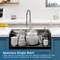Wrightmaster 33 in. Drop-In Single Bowl 20 Gauge Black Stainless Steel Kitchen Sink with Drain and Hook ZOR-SS-BL-01 - alternate 7