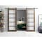 Sartodoors Sturdy Double Barn Door with Frosted Glass Oak 64x96 (2* 32x96) Solid Core Modern Interior QUADRO4002DB-AKA-6496 - alternate 1