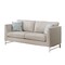 Homeroots 35" Beige Linen Sofa With Silver Legs 347284 - alternate 3