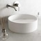 Vigo Starr Modern White Matte Stone 15 in. L x 15 in. W x 5 in. H Round Vessel Bathroom Sink VG04018 - alternate 5