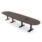 Skutchi Designs 14 Person Conference Table With Power Unit | 14' Boval Table | Harmony Series HAR-BOVL-48X168-T.BK-H3041-EBLK - alternate 1