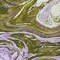Homeroots 5' X 8' Olive Green Purple And Beige Abstract Washable Indoor Outdoor Area Rug 602648 - alternate 5