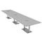 Skutchi Designs Rectangle Conference Table With Power Unit, 48 in W, 216 in L, Grey HAR-REC-48X216-DOU-U779-ESIL - alternate 1