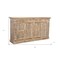 Homeroots 76in Antiqued White Distressed Solid Wood Carved Floral Sideboard with Four Doors 488629 - alternate 4
