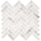 Daltile Eclessia Marble Natural Stone Herringbone Mosaic Honed, 10.70 SQFT Per Carton, 10PK M34413HERRMSHN - alternate 5