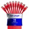 Maximm Cat6 Flat Ethernet Cable 25ft, 10PK, Red, 10PK CAT6F-25FTRED10PK - alternate 1