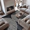 World Rug Gallery Contemporary Arch Design Area Rug 7 ft 10 in x 10 ft Black WR94BLACK8X10 - alternate 1