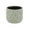 Homeroots 7in Green Geometric Ceramic Indoor Outdoor Round Pot Planter 487455 - alternate 4