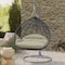 Leisuremod Teardrop Hanging Swing Chair with Stainless Steel Stand, 440 lb Capacity, Weatherproof RSCGR-57TP - alternate 9