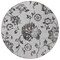Homeroots 8' Gray Charcoal And Silver Round Floral Washable Indoor Outdoor Area Rug 589472 - alternate 7
