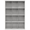 Sandusky Lee Adjustable Open Bin Cubbie Cabinet, 46 in W x 18 in D x 66 in H, 12 Compartments, Gray, Wood IC00461866-05 - alternate 6
