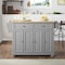 Crosley Alexandria Wood Top Kitchen Island/Cart KF30201AGY - alternate 9