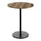 Flash Furniture Commercial 36" RD Natural HPL Tabletop with Black Bar Height RD Base ST-RD36-NAT-TR24B-GG - alternate 1