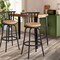 Homeroots Set of Two 29" Brown and Black Microfiber and Metal Low Back Bar Height Swivel Bar Chairs 568248 - alternate 6