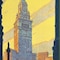 Homeroots Cleveland Union Terminal Vintage Travel Unframed Print Wall Art 394276 - alternate 3
