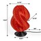 Jonathan Y Gema 13.5 in. Mid-Century Coastal Plant-Based PLA 3D Printed Dimmable LED Table Lamp, Clear Red/Black USA1009A - alternate 10