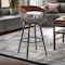 Homeroots 31" Black Faux Leather And Metal Swivel Bar Height Bar Chair 534455 - alternate 8