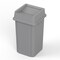 Regal Altair 19 Gallon Square Gray Plastic Trash Can with Drop Shot Swing Lid, Space-Saving Design ZR-TC-100-GR-19-SW-KIT - alternate 1