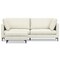 Homeroots 90" Cream Fabric Sofa With Ottoman With Black Legs 641073 - alternate 5