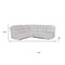 Homeroots Off White Faux Leather Reclining Curved Six Piece Sectional With LED And Console 643711 - alternate 14