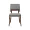 Armen Living Channell Wood Dining Chair in Walnut Finish with Charcoal Fabric - Set of 2 LCCHCHWACH - alternate 8
