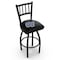 Holland Bar Stool Co 30" Blk Wrinkle Grand Valley State Swivel Bar Stool, Jailhouse Back L01830GVStUn - alternate 1