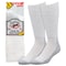 Railroad Sock Mens Crew Socks, 70% Cotton, 20% Nylon, 10% Lycra, White/Grey, 6-12 M, 1 PR 6124 - alternate 1