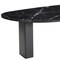 Homeroots 54" Black Genuine Marble and Wood Free Form Coffee Table 565078 - alternate 7