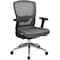 Office Star Desk Chair Desk Chair, Adjustable Arms, 17-3/4" to 21-1/4" Height, Fabric, Black 511342AL - alternate 1