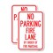 Signmission Fire Lane by Order of Fire Marshal, 12'' X 18'' 2 Signs, Heavy Gauge Aluminum, 2PK A-1218-2PACK-23998 - alternate 1