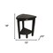 Homeroots Mod Gray Teak 18" Curvilinear Corner Shower Bench With Shelf 383374 - alternate 8