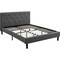 Homeroots Grey Queen Platform Bed with Two Nightstands 397023 - alternate 7