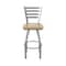 Holland Bar Stool Co 410 Jackie Stainless Steel 36in Swivel Bar Stool with Natural Maple Seat 41036SSNatMpl - alternate 8