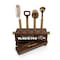 Picnic Time Family Of Brands NFL Baltimore Ravens Sidecar 5-Piece Bar Tool Set, (Acacia Wood) 672-05-508-037-2 - alternate 3