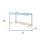 Homeroots 42" Baby Blue and Gold Writing Desk 491507 - alternate 5